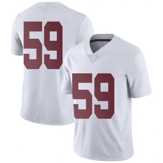 Alabama Crimson Tide Youth Bennett Whisenhunt #59 No Name White NCAA Nike Authentic Stitched College Football Jersey NF16F08FV